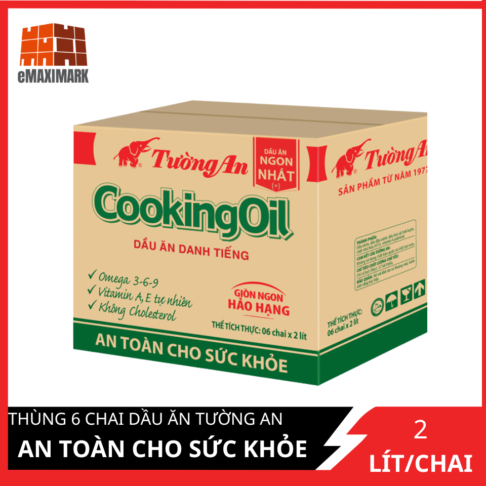 Dầu ăn cooking oil tường an thùng 6 chai
