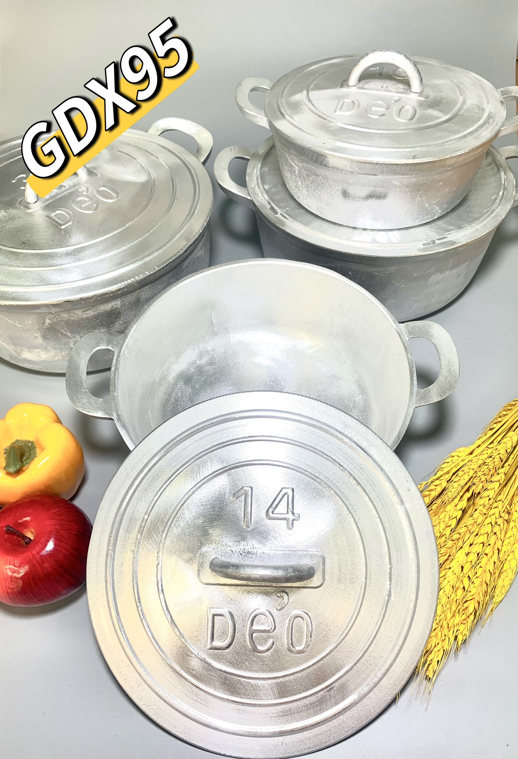 Nồi gang đúc 24cm siêu dầy siêu bóng
