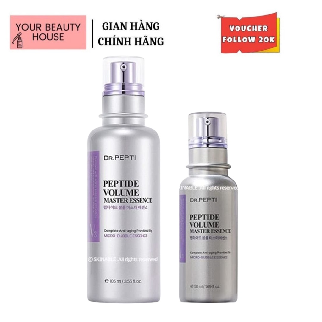 [Dr.Pepti+] Tinh Chất Dưỡng Trắng Da, Thu Nhỏ Lỗ Chân Volume Master Essence