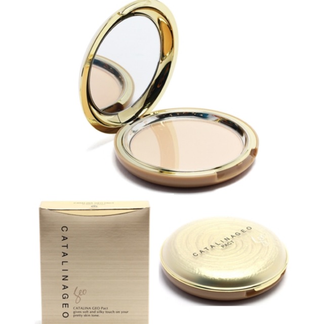 Phấn phủ siêu mịn geo lamy catalina golden pact vàng