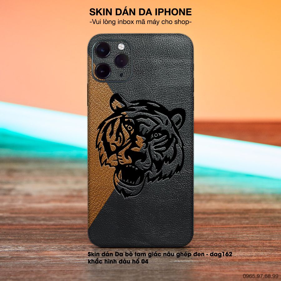 Miếng dán da khắc hình hổ cho iPhone (inbox mã máy cho shop)
