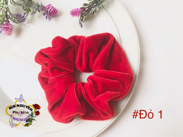 [HCM]scrunchie dây cột tóc vải nhung mịn lắm ạh