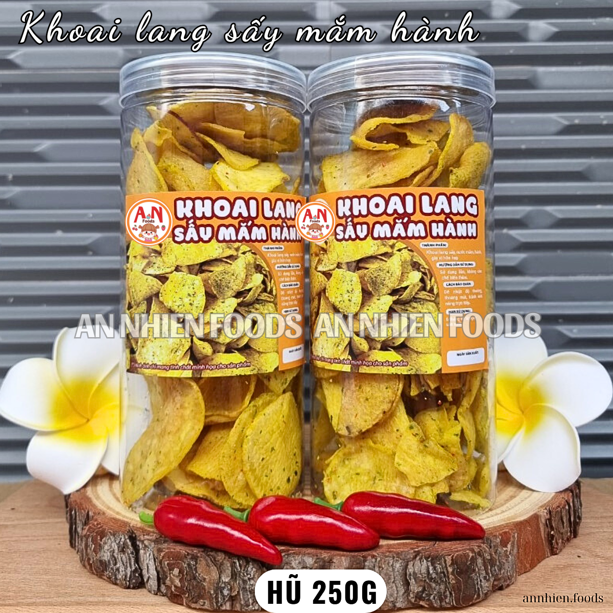 Khoai lang sấy vị hành (giòn rụm- có video) {Khối lượng tịnh, không tính bao bì}