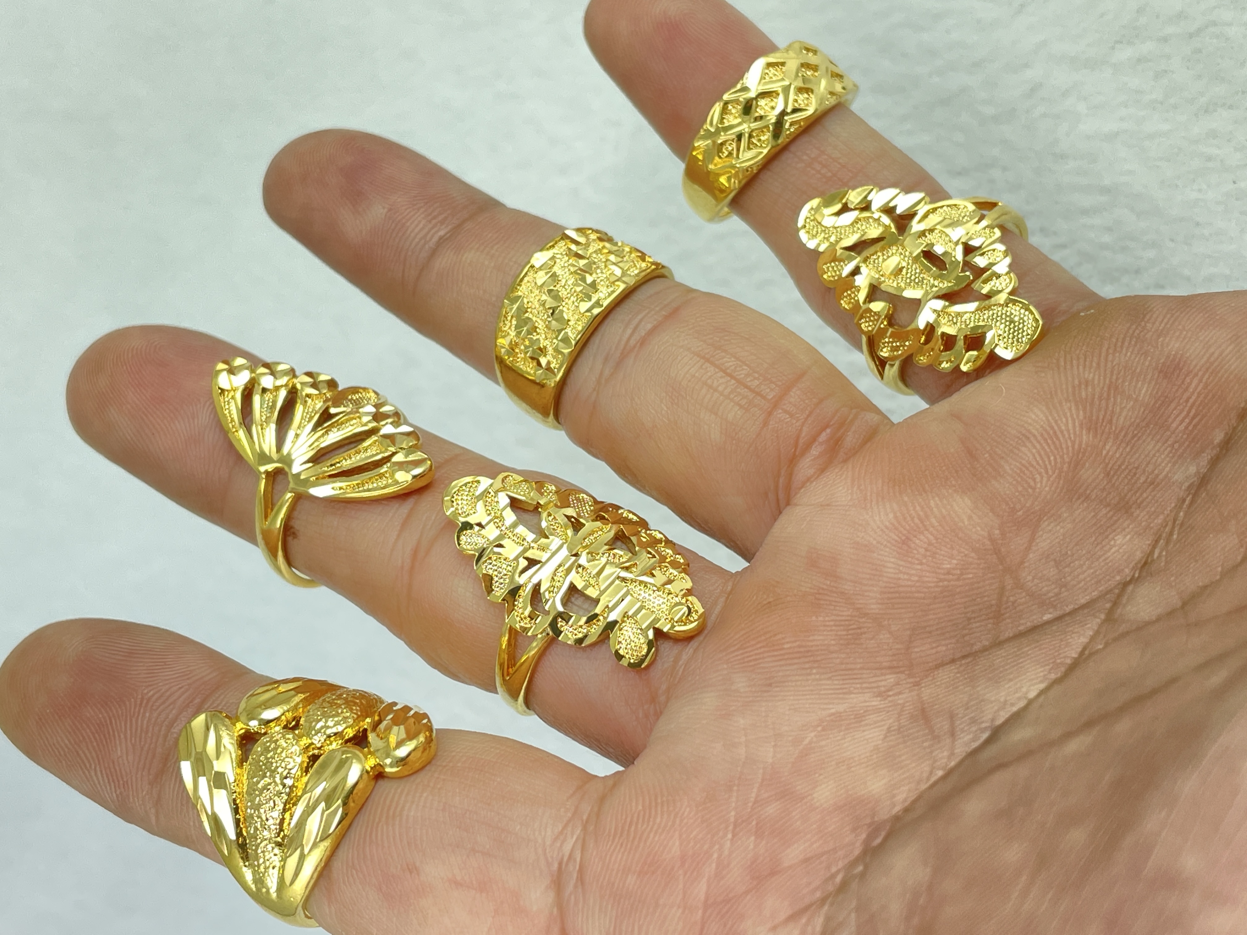 NHẪN NỮ MẠ VÀNG 24K SÁNG BÓNG