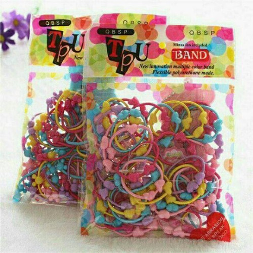 Túi 50 dây buộc tóc cho bé