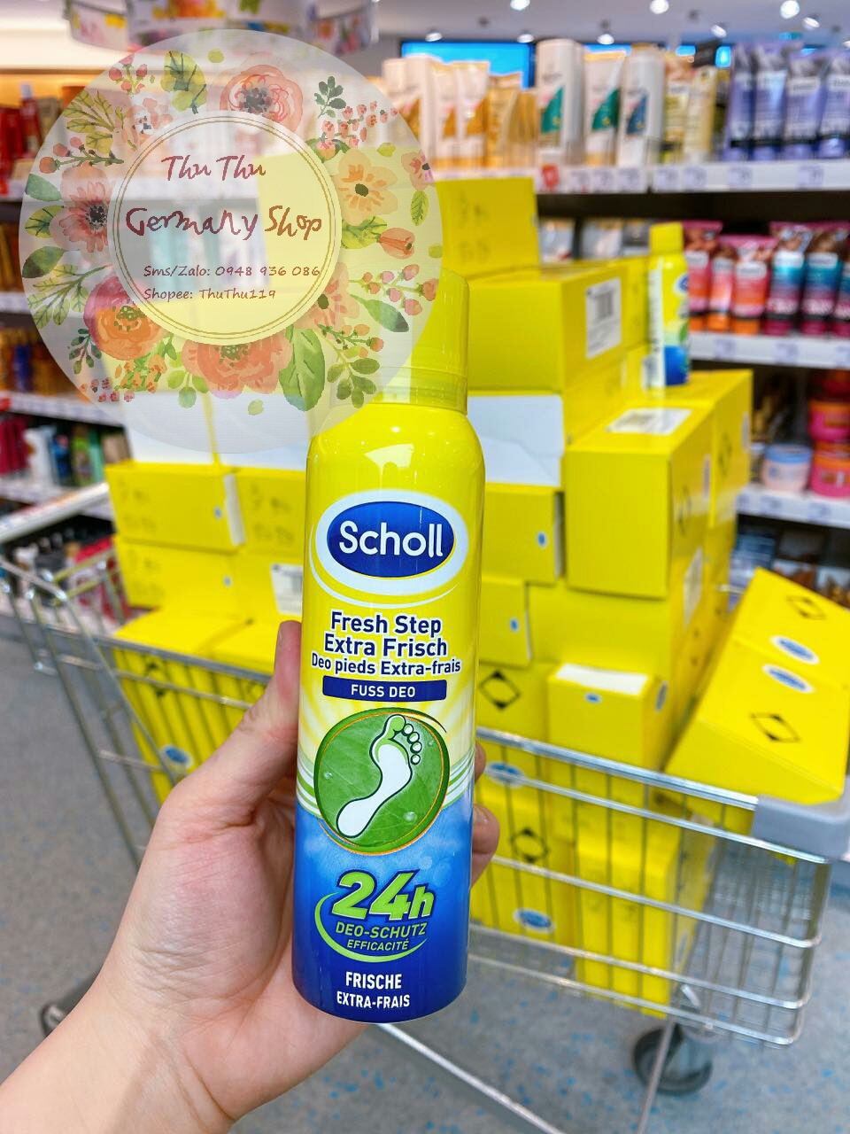 Xịt khử mùi hôi chân/giầy Scholl Đức