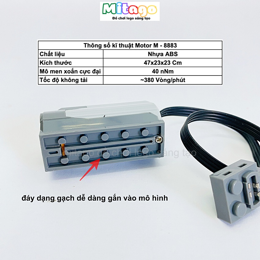 Mô hình lắp ráp Động cơ technic motor M tương thích 9686 bảo hành 1 đổi 1
