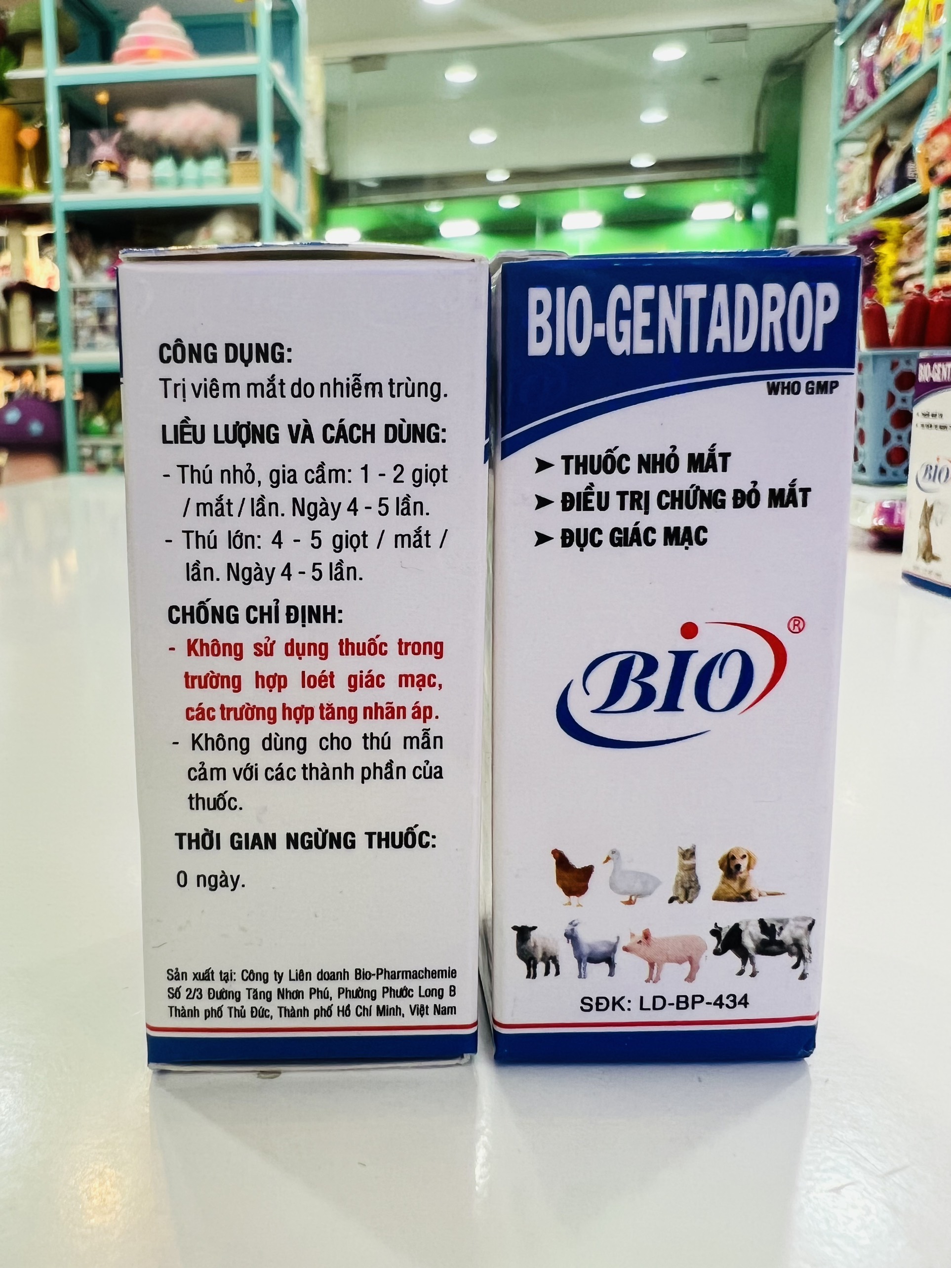 Nhỏ mắt cho chó mèo Bio Genta Drop