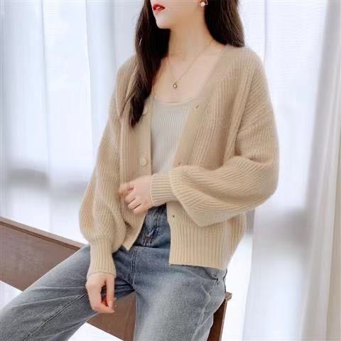 Áo Khoác Cardigan Len Nữ Dáng Lửng Tay Bồng Trẻ Trung | Smide Clothing