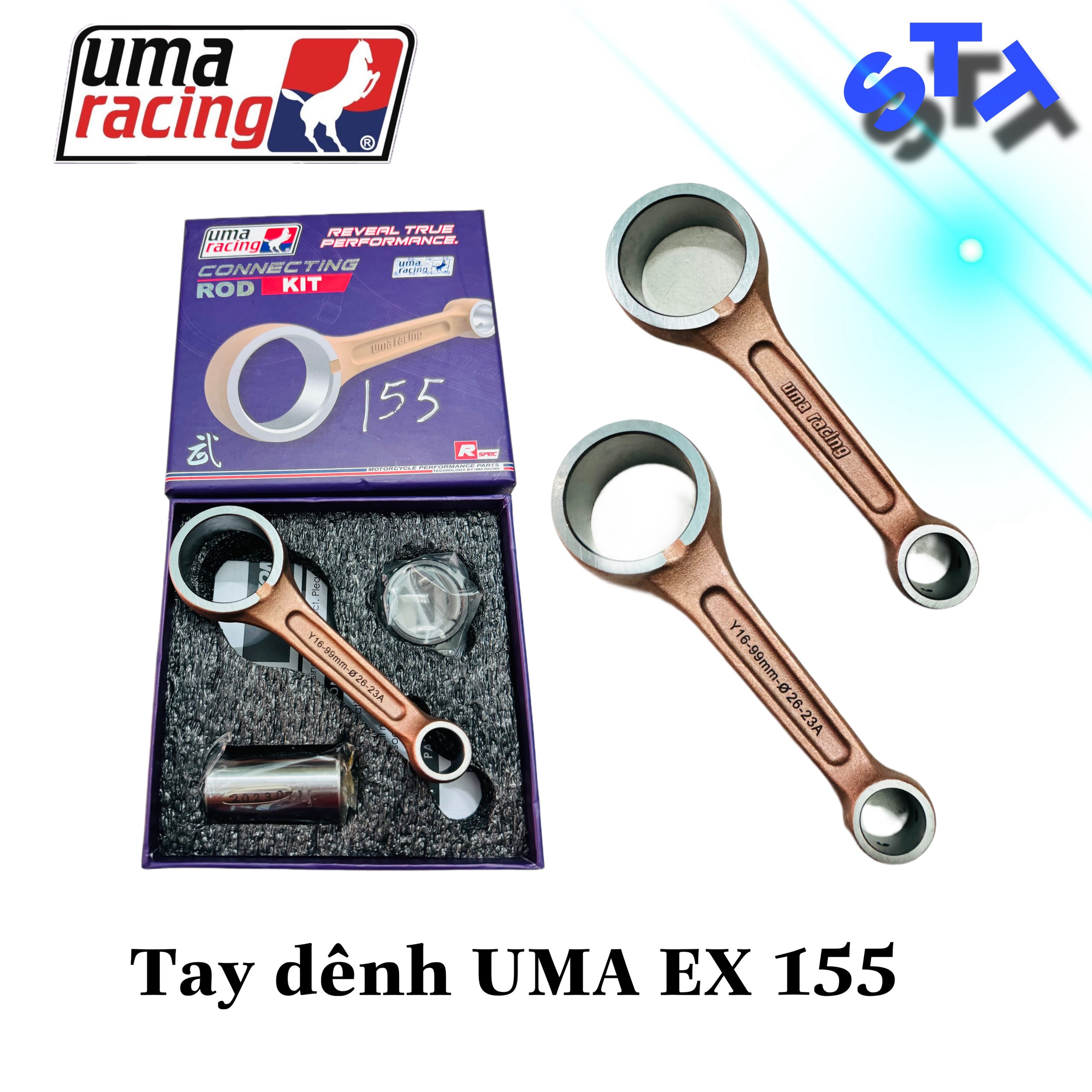 Tay dênh UMA ( EX 4số / EX 5số / EX 150 / Winner / EX 155 ) Full  bộ ắc rế đầy đủ - Size Zin