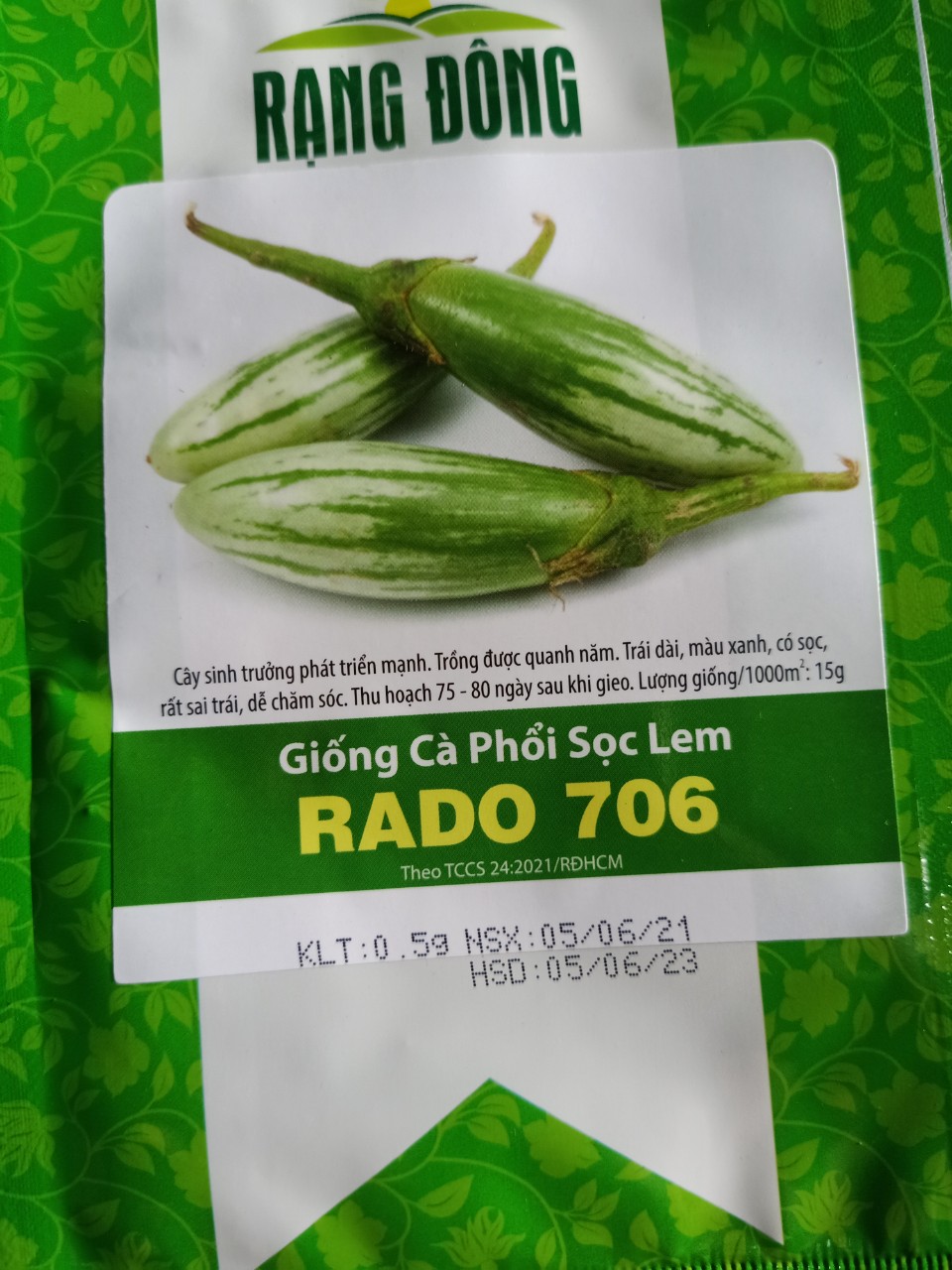 Hạt Giống Cà Phổi Sọc Lem Gói 0.5gr - RADO 706