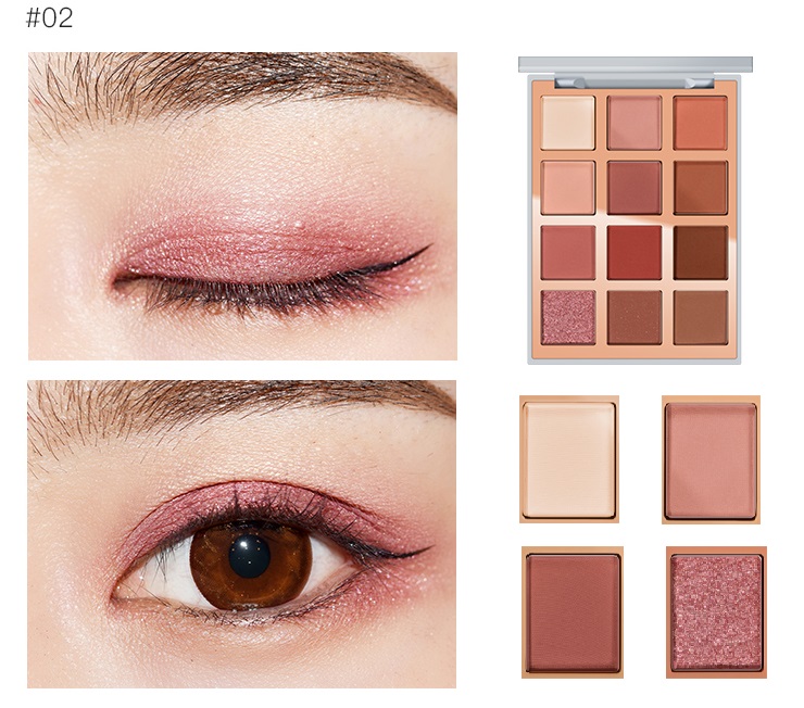 Phấn mắt 12 Ô Màu TUTU AROMA Multicolored Blue Eyeshadow Hot Trend