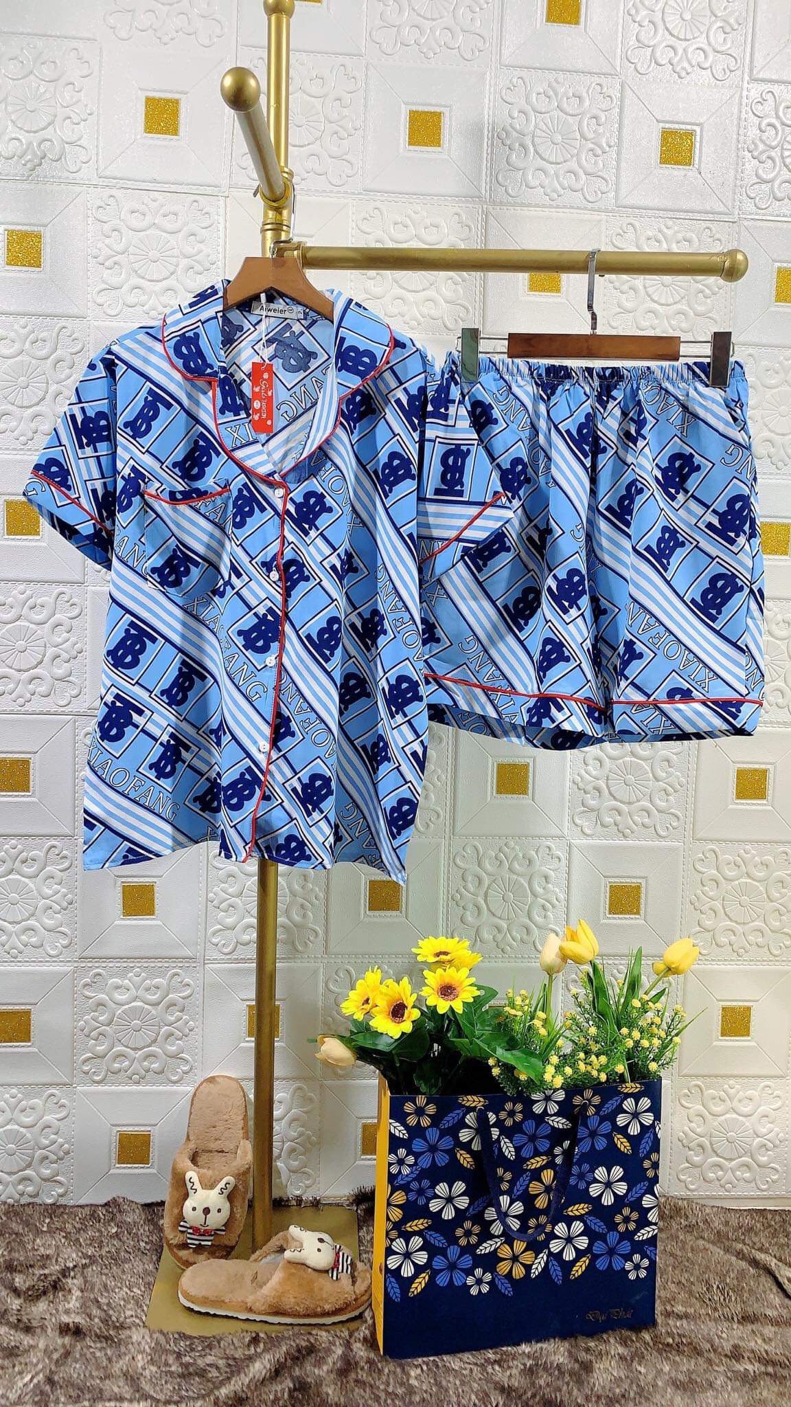 (65-80kg) Đồ bộ đùi pijama/pizama BIGSIZE LỤA TNQN. tigger -FF - chuột mickey - chiếc lá