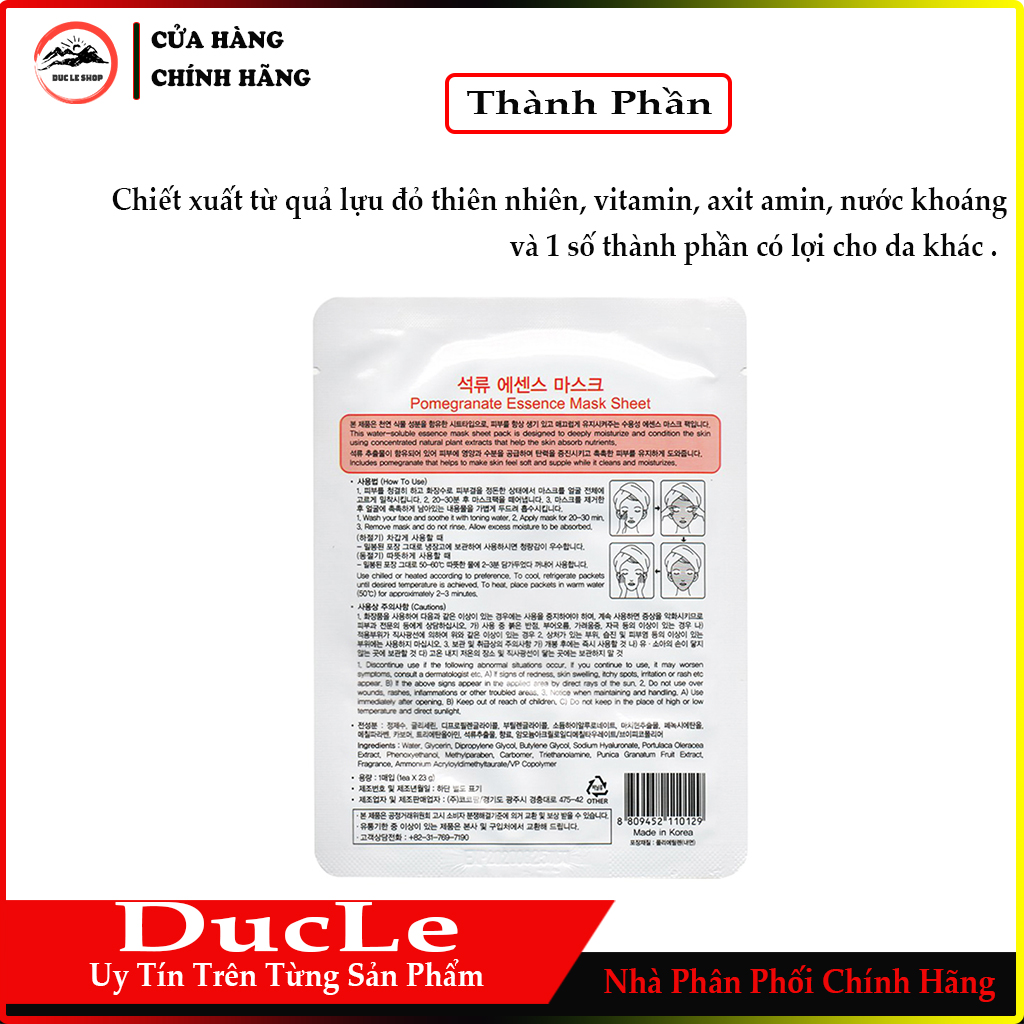 [HCM]Mặt Nạ Natureby Lựu HÀN QUỐC (23ml/miếng )