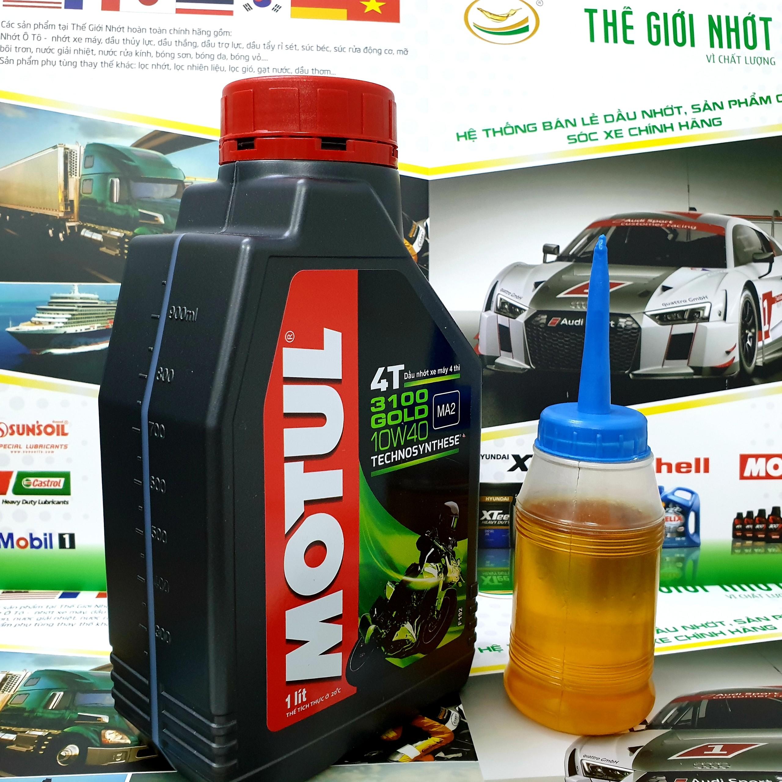 [HCM][1 LÍT 1] Motul 3100 Gold 10w40 1L1 Nhớt bán tổng hợp cho xe số