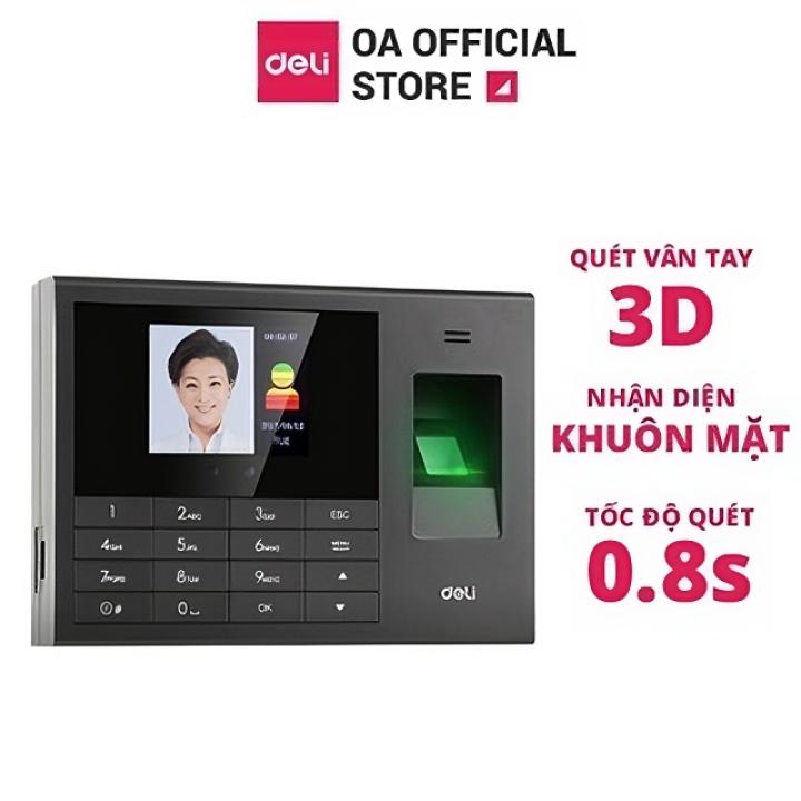 Máy Chấm Công Quét Vân Tay Deli Chính Hãng Mẫu Mới - Màn Hình 2.4 Inch, Cổng Kết Nối USB - Nhiều Ngôn Ngữ - E3960 - Hình ảnh 9