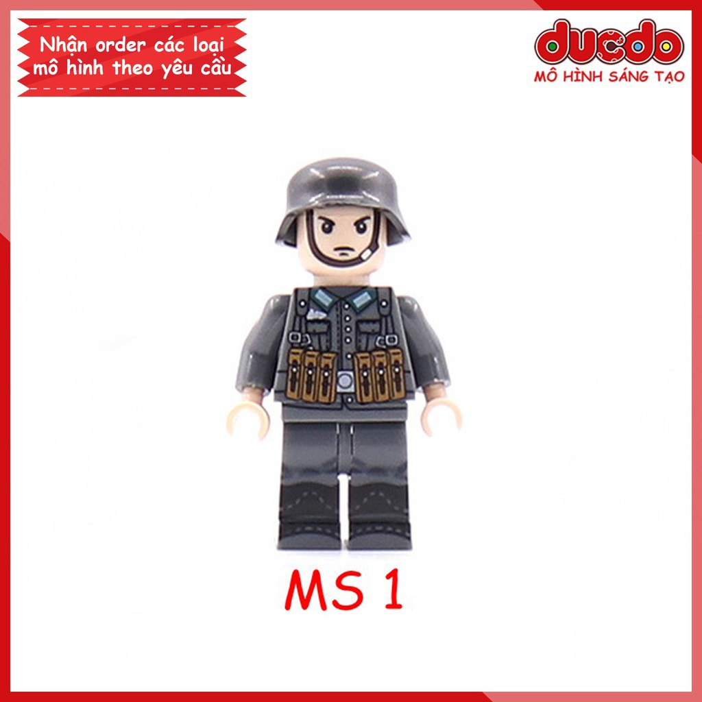 Minifigures Lính phát xít Đức siêu chất mới - Đồ chơi Lắp ghép Xếp hình Mini lính Army WW2