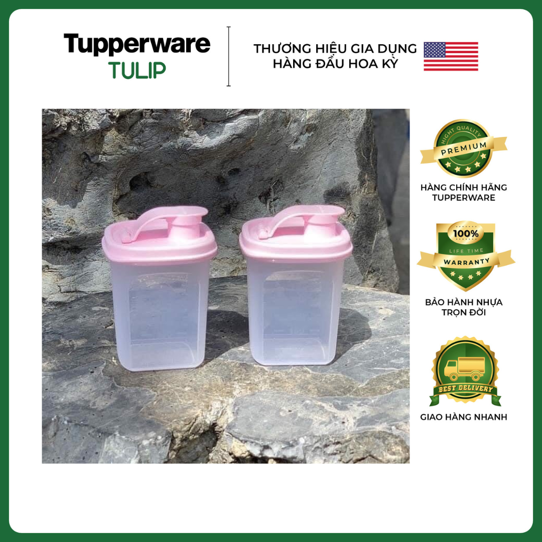 [HCM] BỘ ĐÔI BÌNH NƯỚC SLIM LINE PITCHER 350ML TUPPERWARE CHÍNH HÃNG 100%