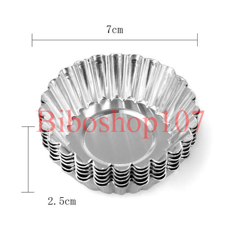 5 Khuôn tart nhôm vân miệng 7cm