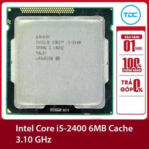 Bộ vi xử lý cpu intel core i5 2400 / i5 2400s socket 1155 sử dụng cho main h61, B75, Q67, Q77..... Bảo hành 3 tháng