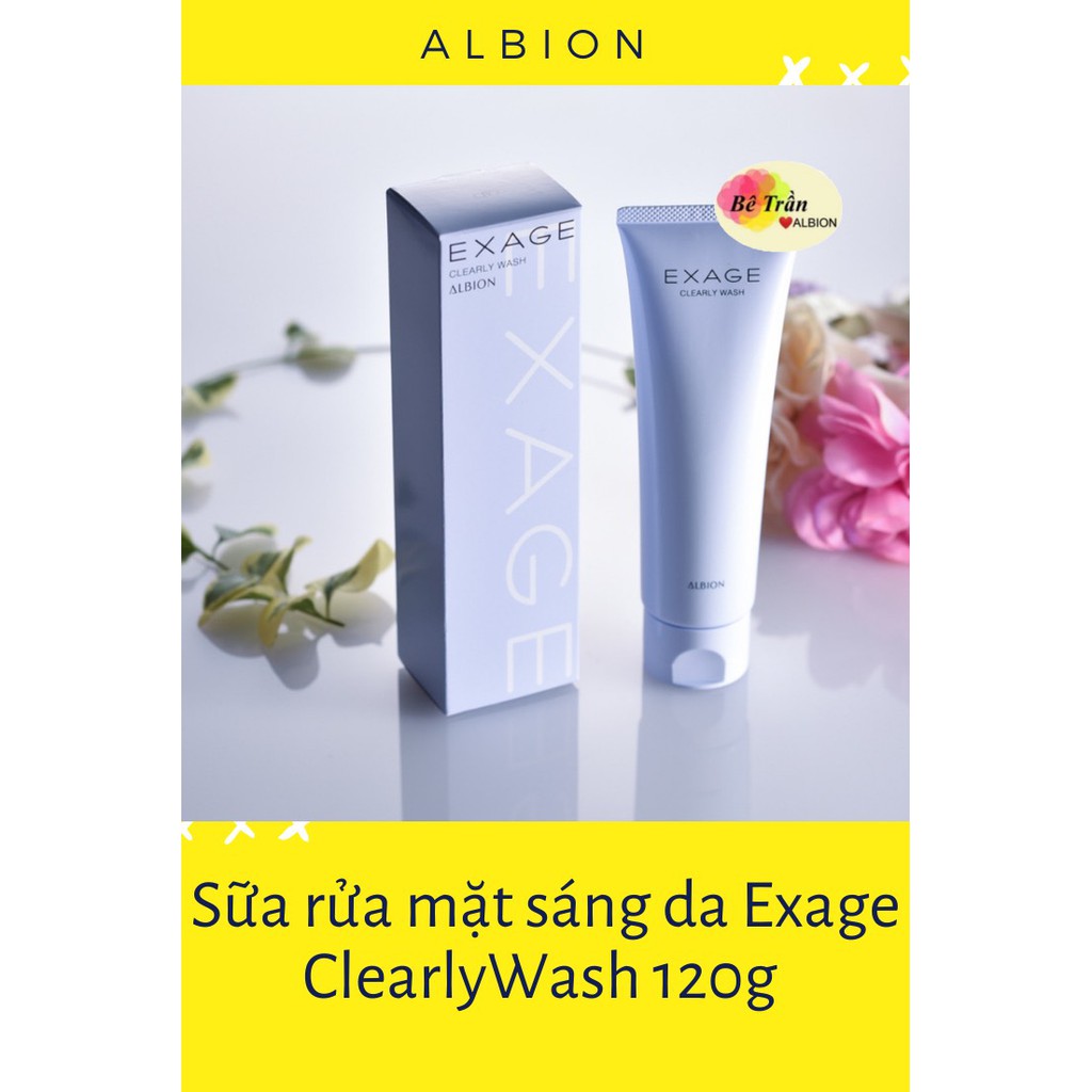 [Chính hãng] [ALBION] Sữa Rửa Mặt Sáng Da Exage CLEARLY WASH (Auth 100%, kèm bill mua từ hãng)