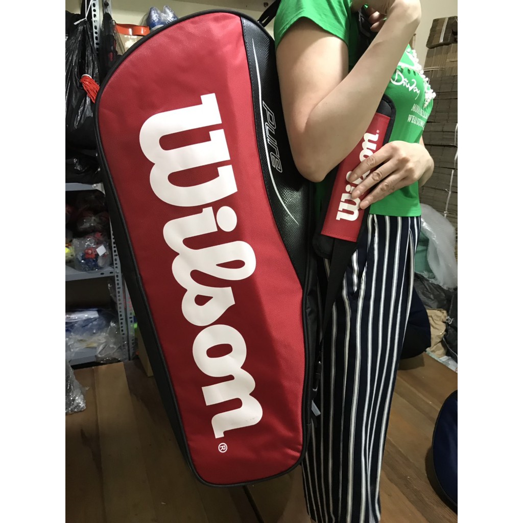 Bao Túi Đựng Vợt Tennis Wilson - Loại Dài - Hàng Chuẩn Chất Lượng Cao