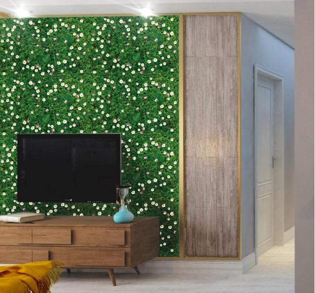 [HCM]Decal trang trí tường - Thảm Cỏ hoa cúc dại