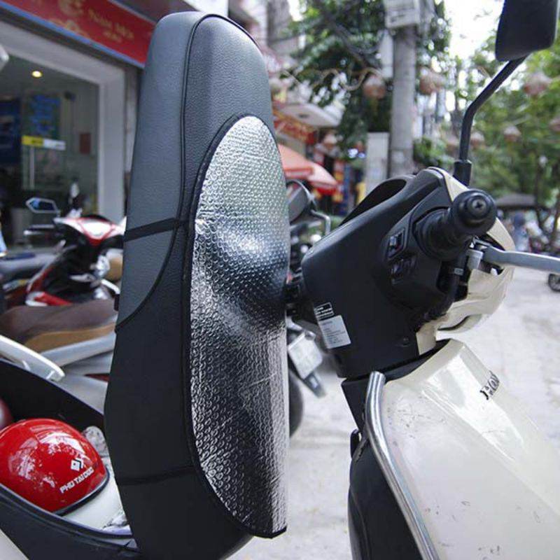 Miếng che yên xe máy chống nắng 2 mặt phản quang