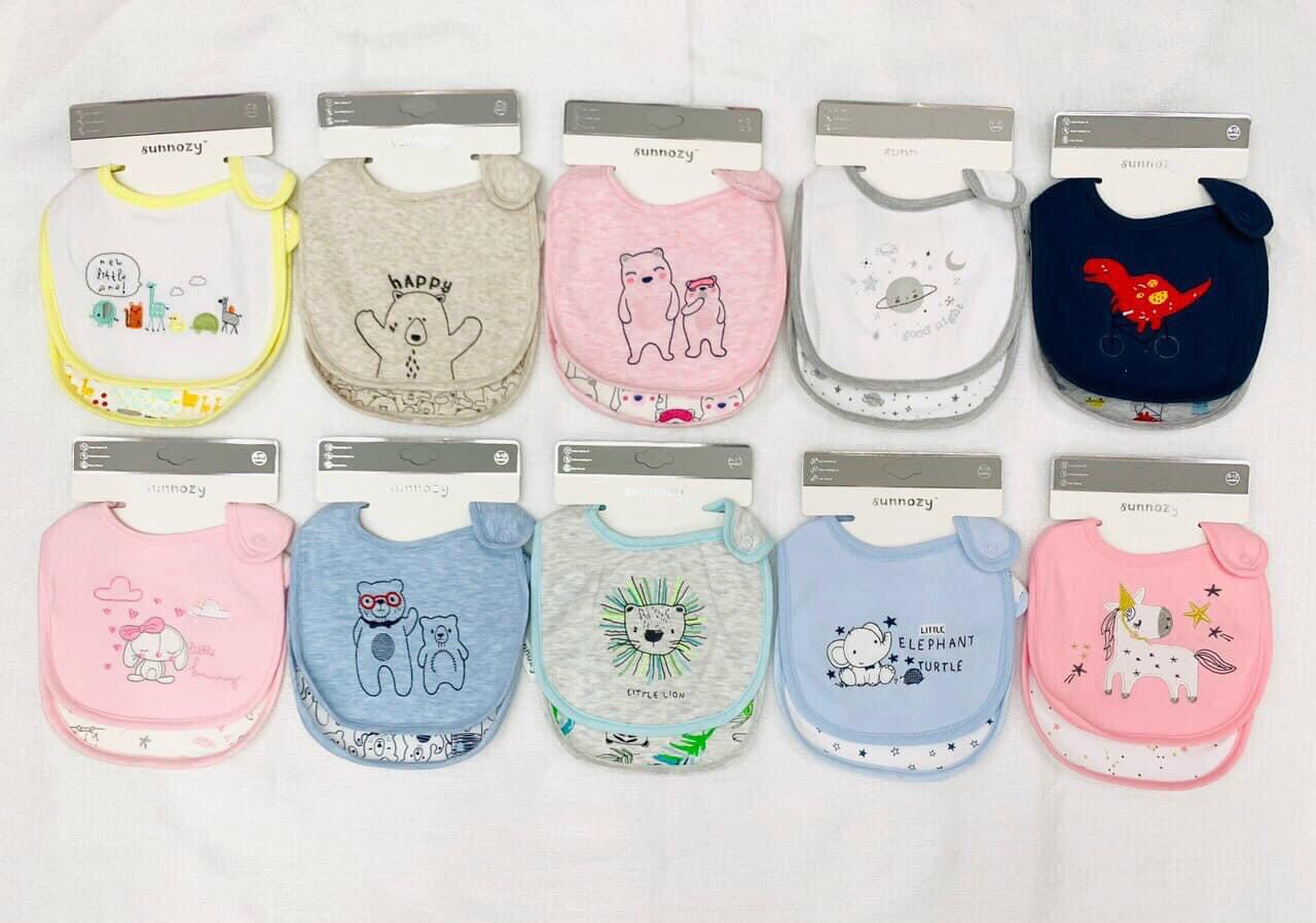[CHÍNH HÃNG] Set 2 yếm tròn sơ sinh Sunnozy
