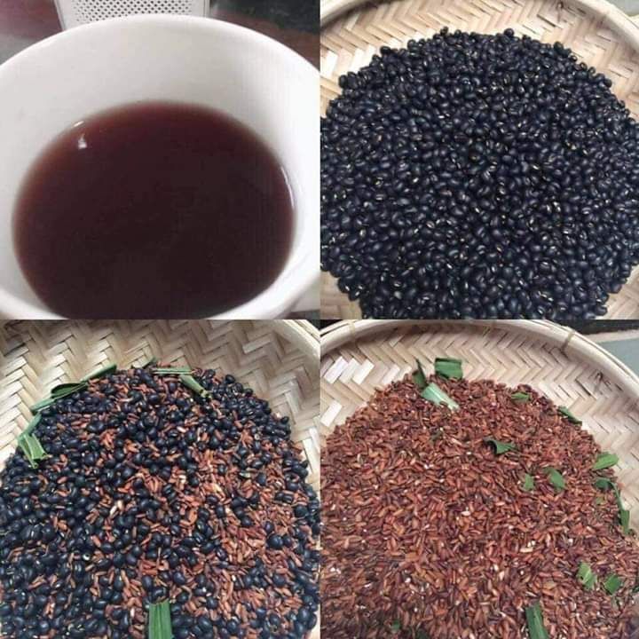 1KG TRÀ ĐẬU ĐEN GẠO LỨT LÁ DỨA (LÁ NẾP THƠM)