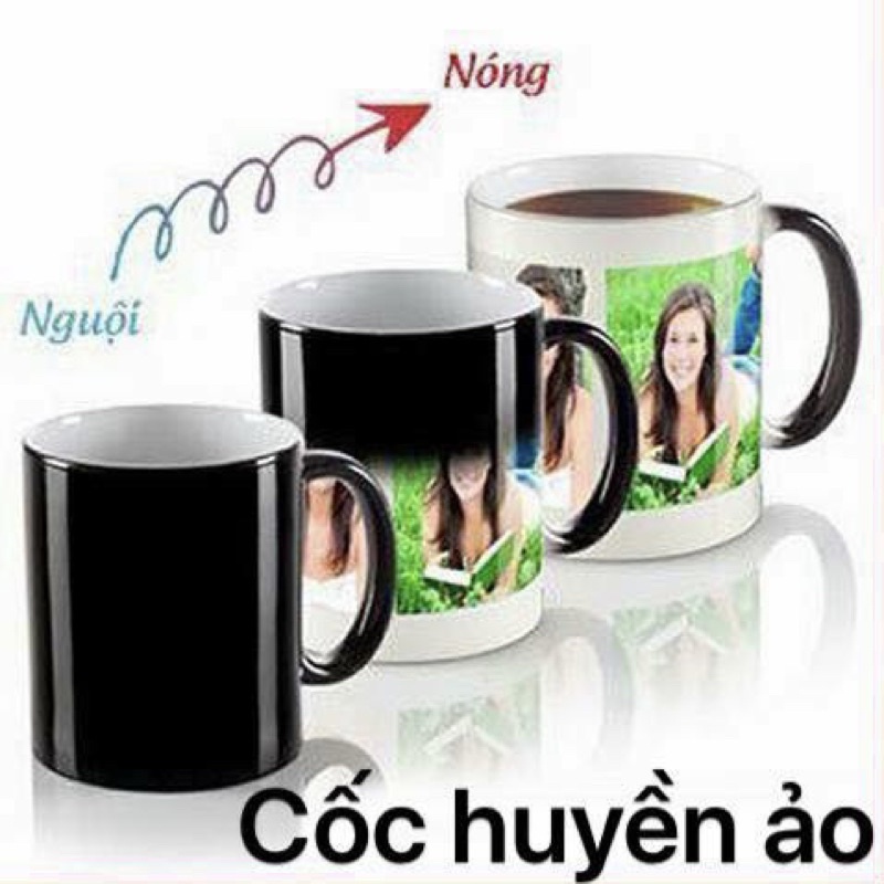 Cốc sứ in hình ảnh logo chữ theo yêu cầu / ly sứ in làm heo yêu cầu