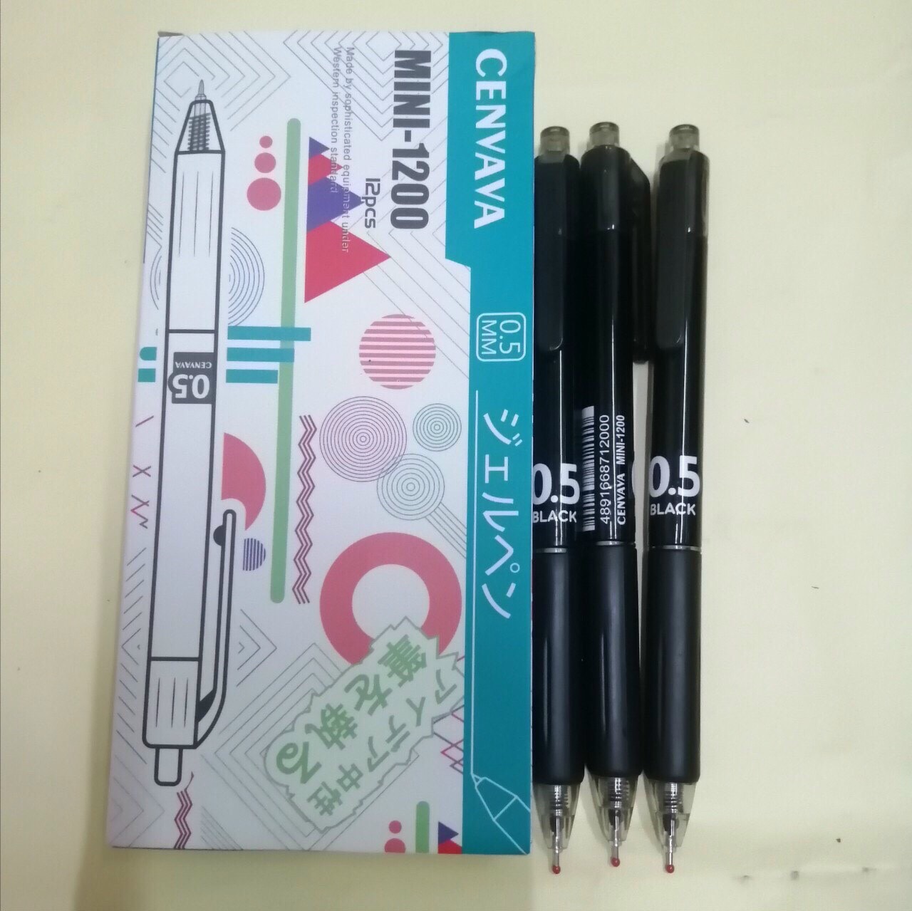 BÚT BI MỰC GEL CENVAVA MINI-1200, 0.5MM