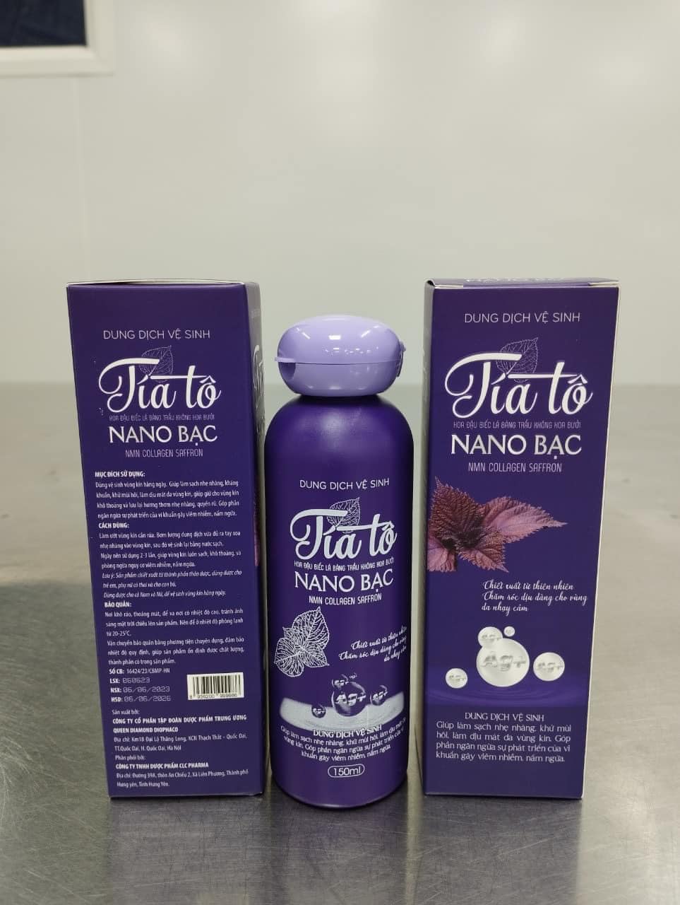 [ Dung dịch tía tô] DUNG DỊCH VỆ SINH TÍA TÔ NANO BẠC