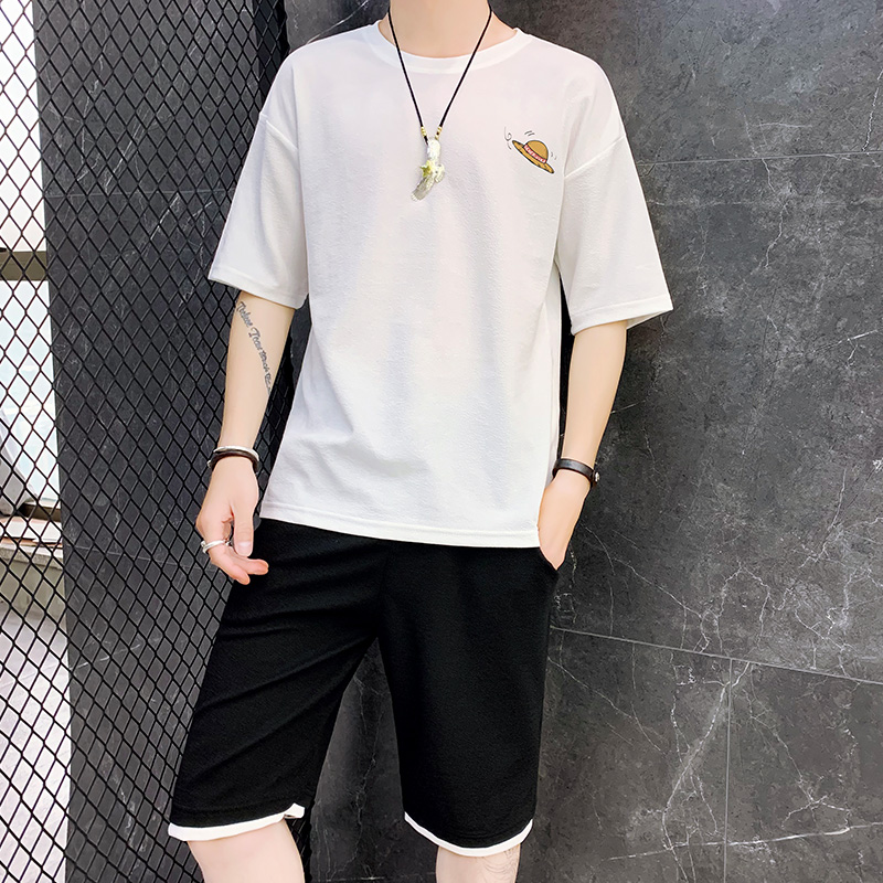 [ Mẫu Mới 2023 ] Bộ Quần Áo Thun Nam Họa Tiết Mũ Nhỏ Phong Cách Thời Trang Trẻ Trung Năng Động Cá Tính  XM Phong Dung MEN QA 082