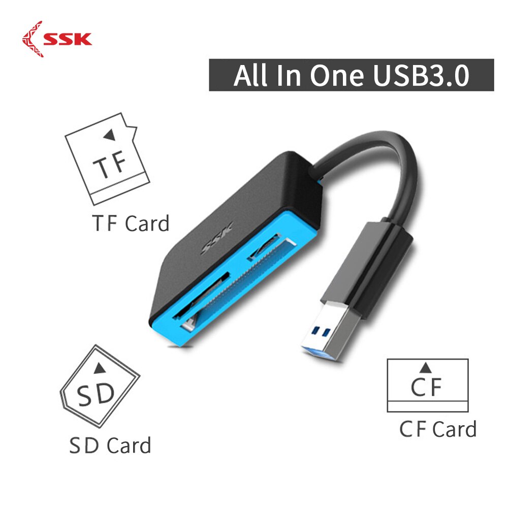 Đầu đọc thẻ nhớ Hoco TF SD / đầu đọc đa năng SSK 330 đọc được MicroSD, SD, CF, M2, MS, XD