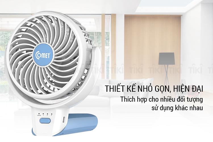 QUẠT MINI SẠC CẦM TAY COMET CRF0904 ( Bao mát, Xịn Sò )