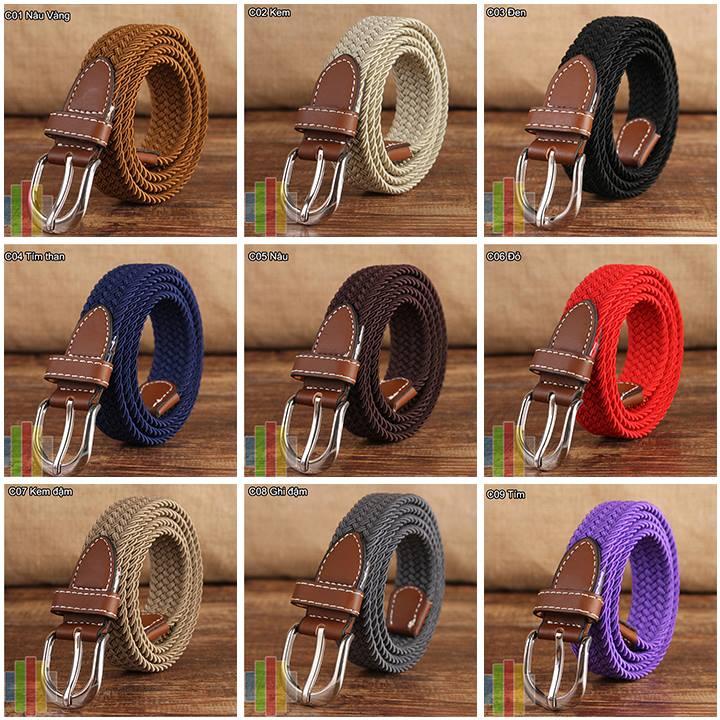 Thắt lưng vải dù co giãn nữ bản nhỏ kc24