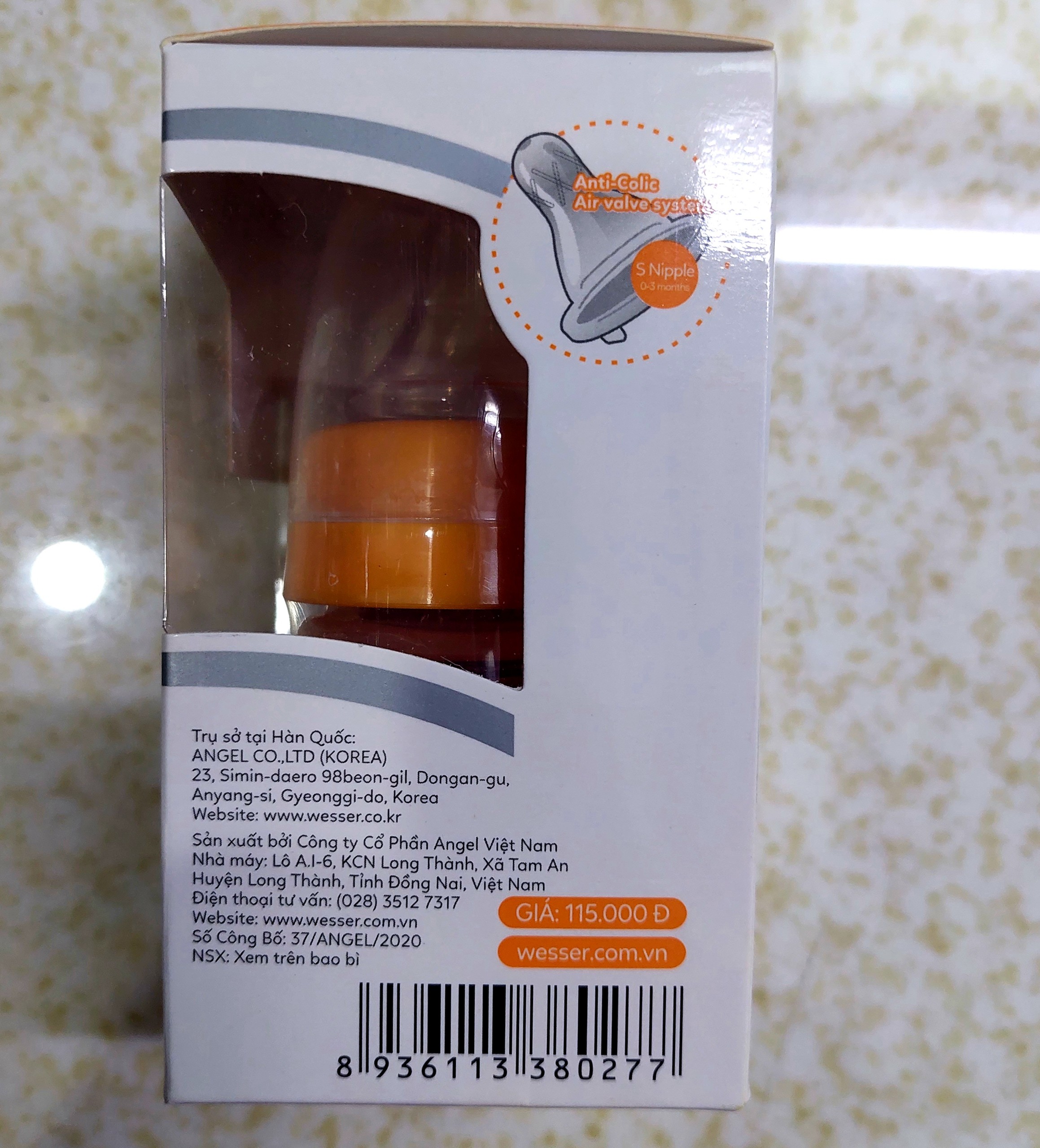 Bình sữa Wesser Nano Silver 140ml