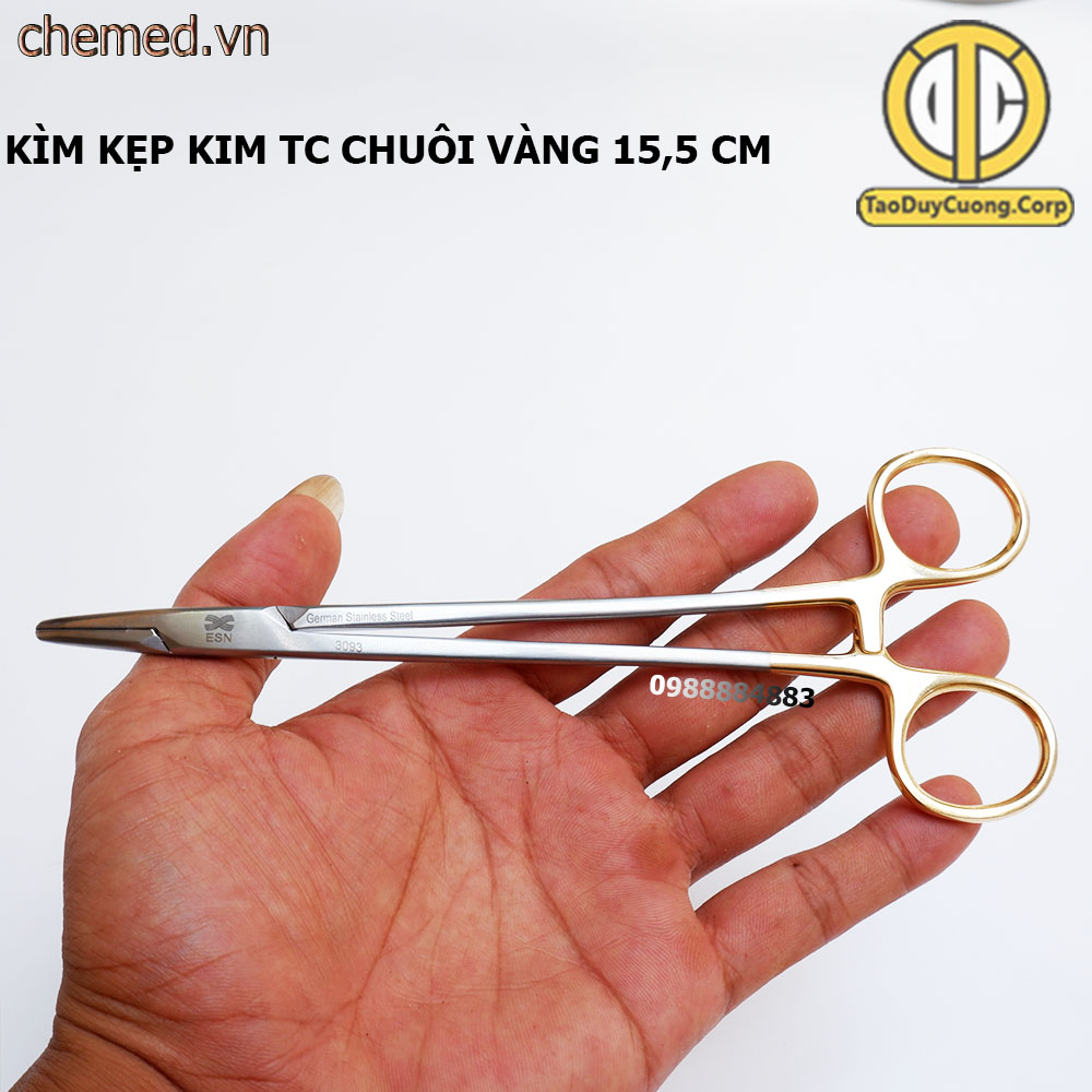 Kìm kẹp kim y tế chuôi vàng các size công nghệ Đức