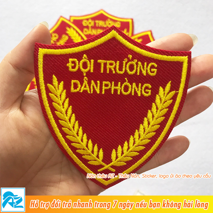 Patch vải thêu ủi nhiệt logo tổ trưởng, tổ phó dân phòng dân phố S501