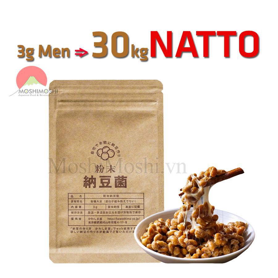 HCMMen làm Natto Đậu tương lên men Men Bacillus natto