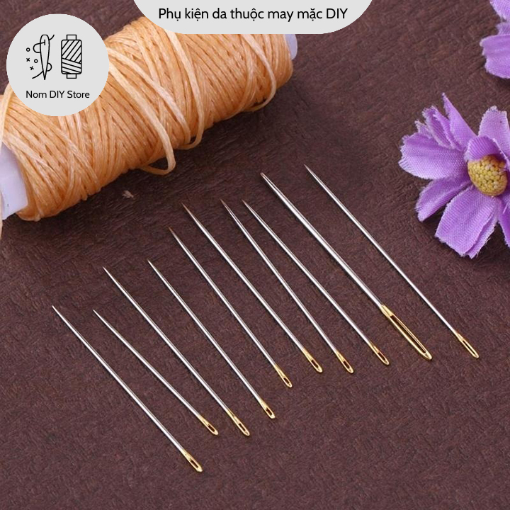 Set 16 needle sewing stitching embroidery needlework eyeless gold needlework kits lease crafts handmade DIY
