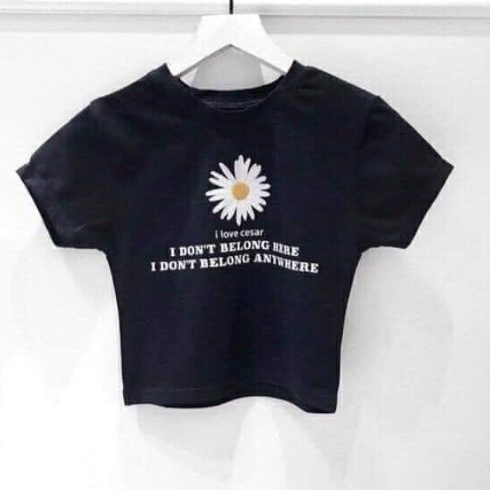 [Hoa Fashion] Áo croptop in hình hoa cúc