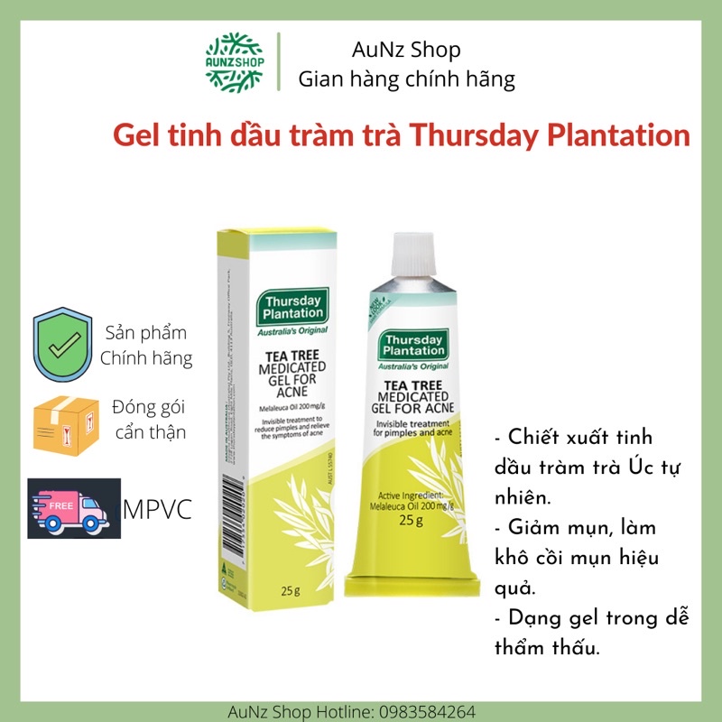 [2025] Gel tinh dầu tràm trà  Thursday Plantation Tea Tree 25g