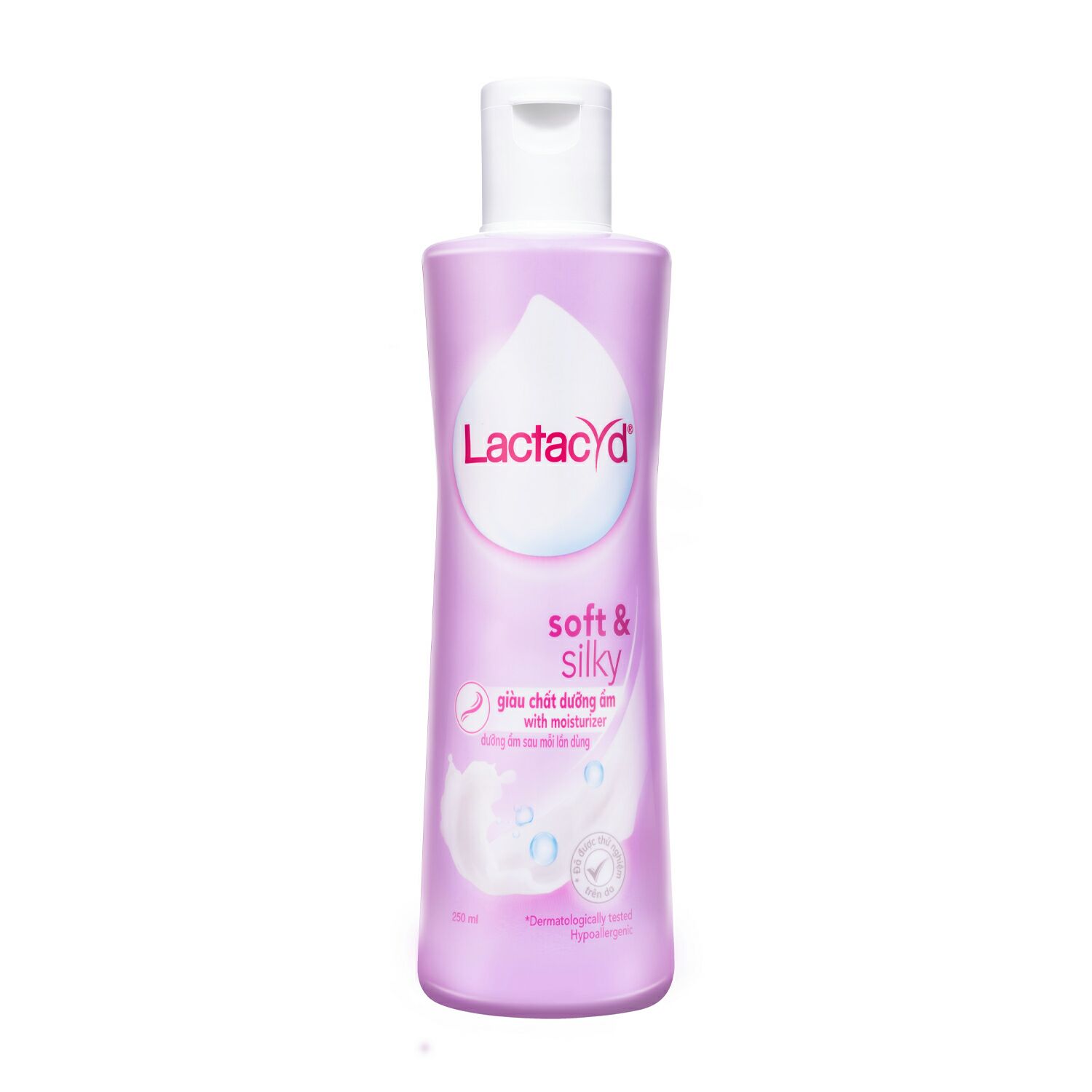 Dung dịch vệ sinh phụ nữ lactacyd soft and silky 250ml