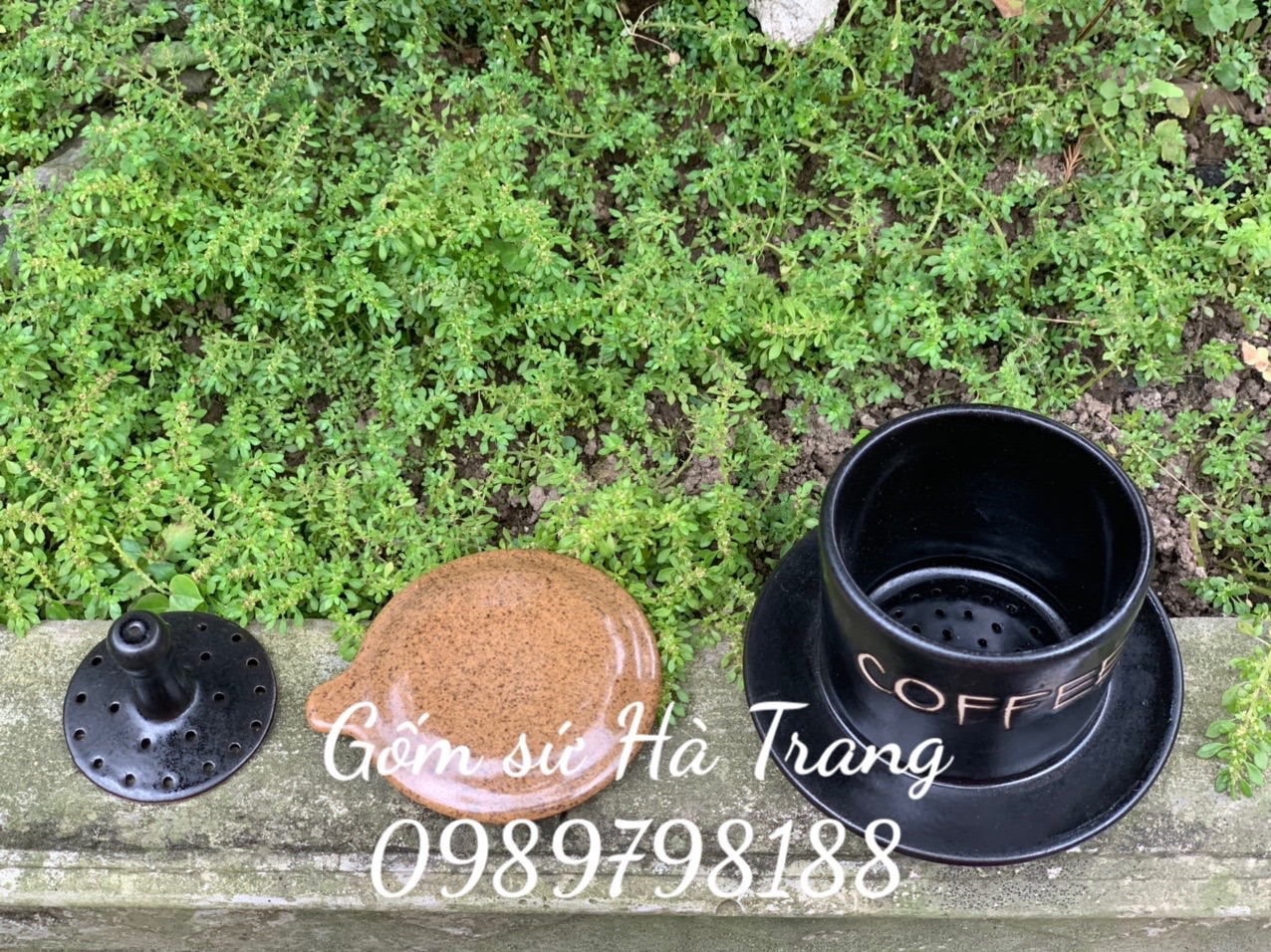Thân phin pha cafe gốm sứ Bát Tràng cao cấp