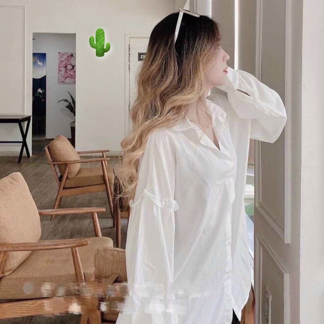 HOT# ÁO SƠ MI BÈO, ÁO TAY DÀI NƠ TRƯỚC CƯNG XINH FORM DƯỚI 53KG,ÁO SƠ MI HỌC SINH,ÁO SƠ MI CÔNG SỞ,ÁO SƠ MI VẢI KATE
