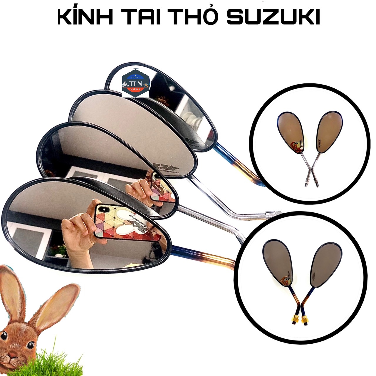 [HCM]KÍNH CHIẾU HẬU TAI THỎ SUZUKI