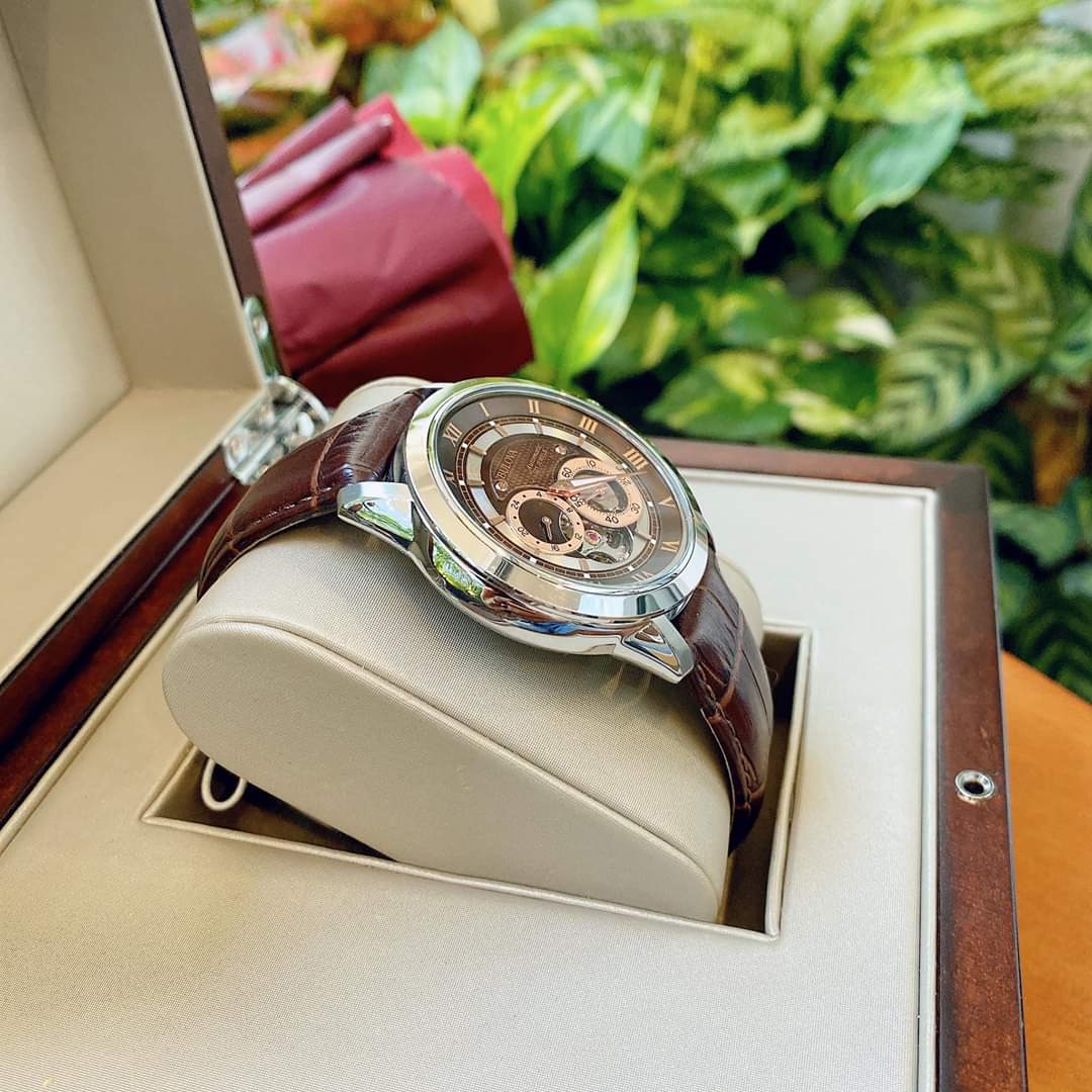 [HCM]Đồng hồ nam dây da BULOVA 96A119 AUTOMATIC CAO CẤP