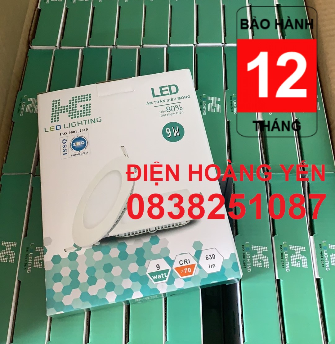 Đèn led âm trần siêu mỏng 9w(HG)